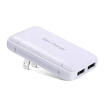 Slim Wall Charger,15W Dual Port Flat Usb Wall Plug,2-Port Usb-A Foldable Flat Charging Block,Portable Low Profile Power Cube Charger Box For Iphone 16 15 14 13 12 11 Pro Max 6 6S 7 8 Plus,Ipad,Samsung