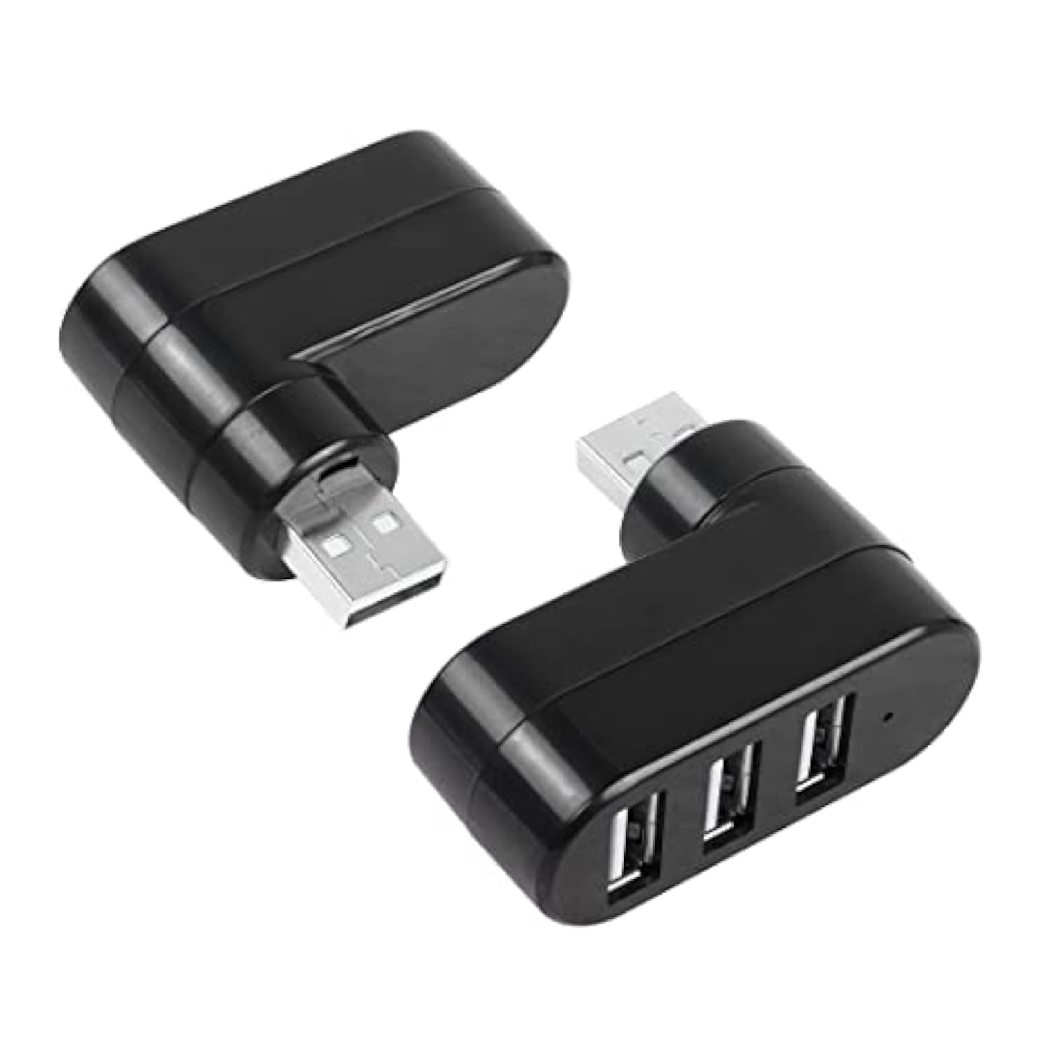 Usb 3 Port Expander Splitter 2Pcs 180° Degree Rotatable Usb 2.0 1 To 3 Hub For
