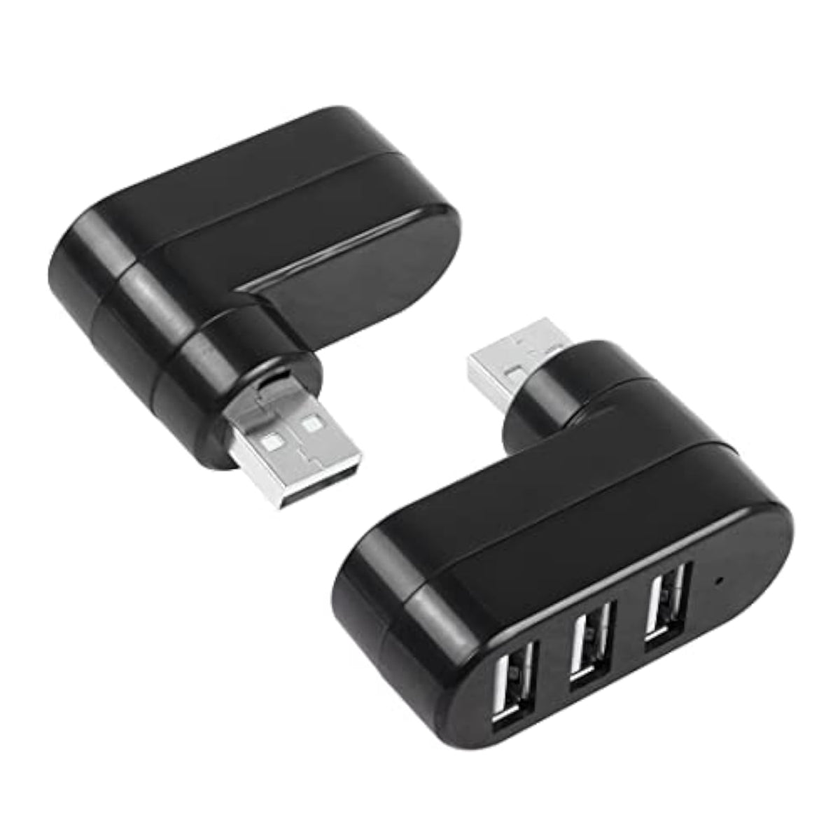 Usb 3 Port Expander Splitter 2Pcs 180° Degree Rotatable Usb 2.0 1 To 3 Hub For