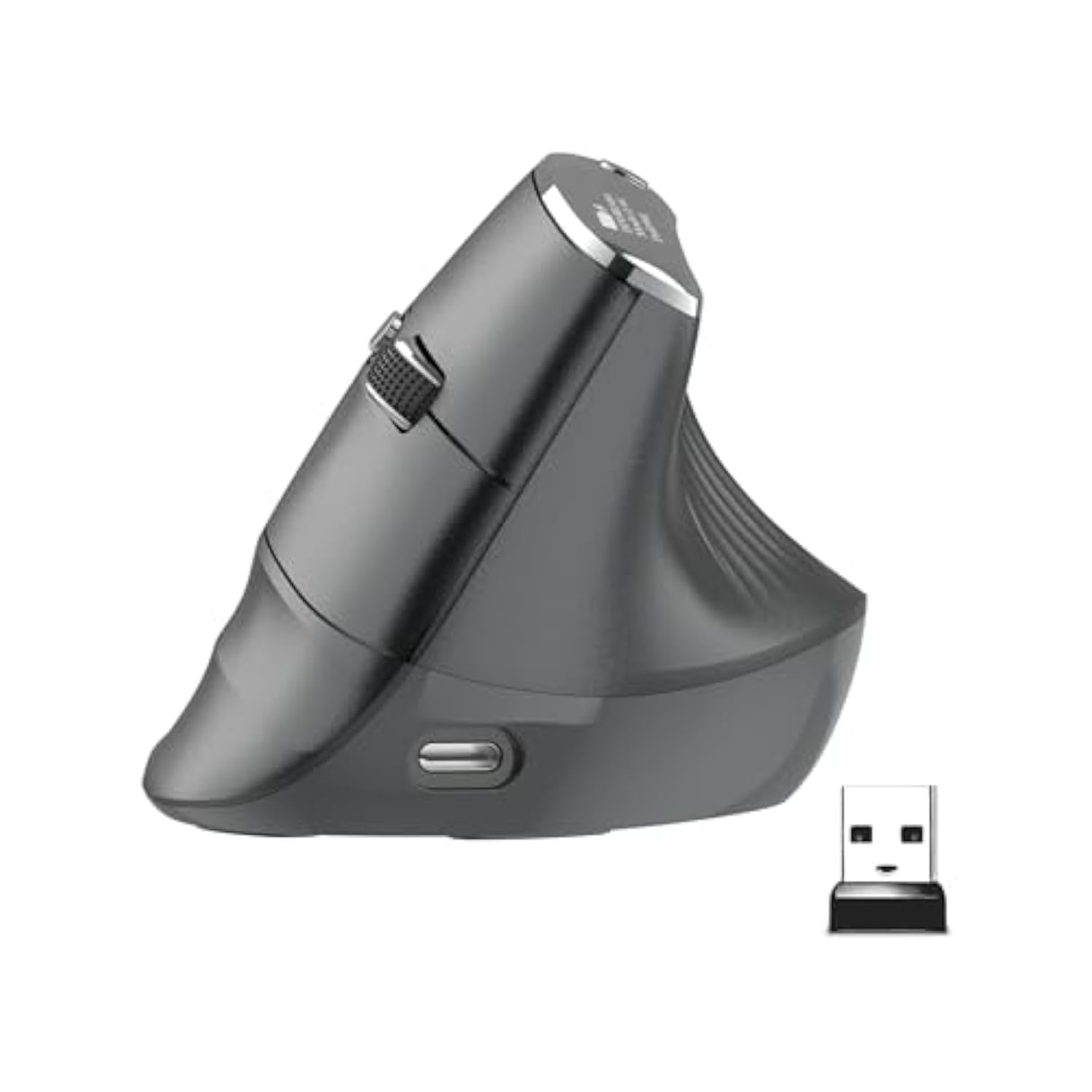 New Dual Mode Ergonomic Mouse, Rechargeable Bluetooth Vertical Ergo Mouse Wireless 5 Adjustable Dpi, Silent 2.4Ghz Optical Carpal Tunnel Mouse For Compatible With Laptop, Pc(Right Hand)