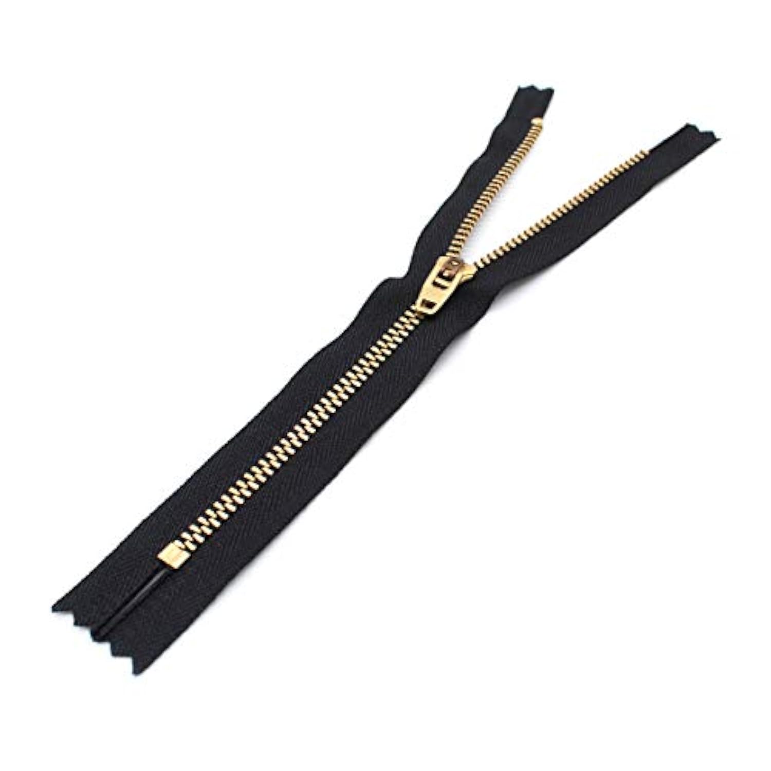 9" Pants Brass Zipper #4.5- Black (3 Zippers)