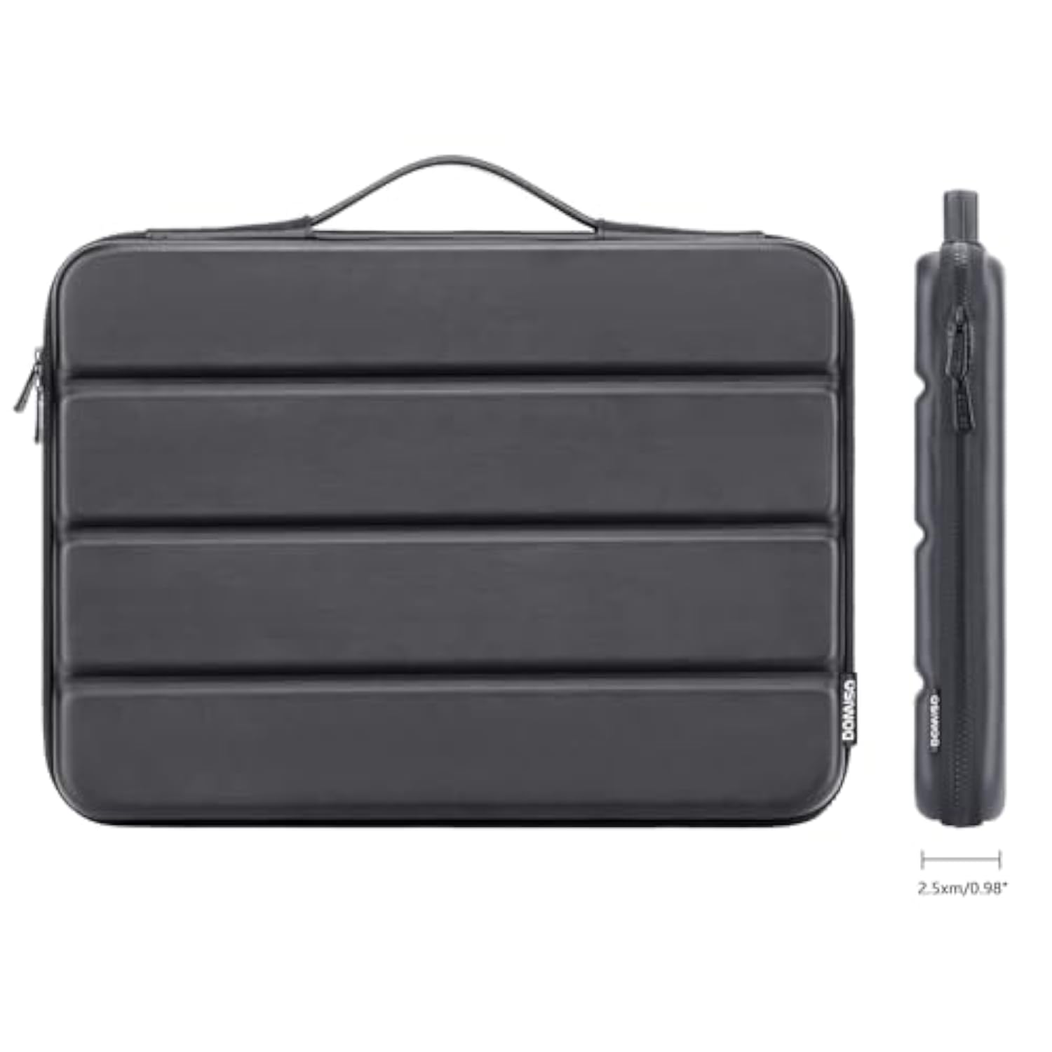 15.6 Inch Laptop Sleeve Shoulder Bag Shockproof Computer Bag Waterproof Eva Protective Carrying Case For 16" Macbook Pro/Max M2 M1 2019-2023,15"-16" Asus Hp Dell Laptop,Dell Xps 15,Black