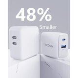 Usb-C Charger 65W, Gan Pps Phone Fast Charger (6.8Ft Soft Silicone Cable Included) Travel Wall Charger Foldable Plug For Macbook, Phone Pro Max, Pad, Airpods, Samsung Galaxy S24/S23/S22