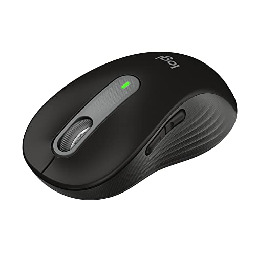 Signature M650 L Full Size Wireless Mouse - For Large Sized Hands, 2-Year Battery, Silent Clicks, Customizable Side Buttons, Bluetooth, For Pc/Mac/Multi-Device/Chromebook - Black