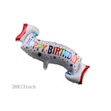 7Pieces Happy Birthday Banner Foil Balloon Set 18Inch Star And Circle Mylar Foil Balloon For Kids & Adults Birthday Decorations And Party Supplies Favor