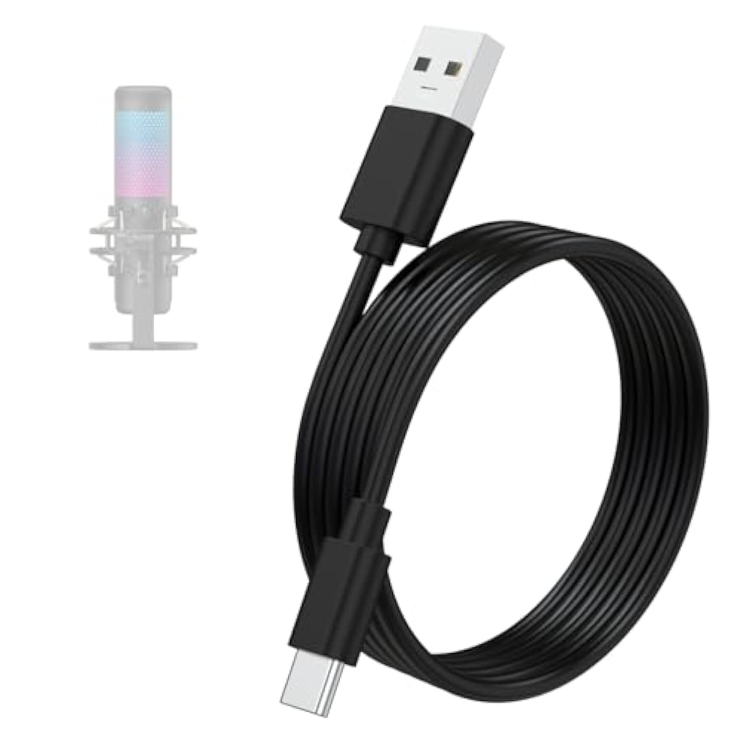 Replacement Usb C Data Charging Cable Cord Compatible With Hyperx Quadcast 2, Solocast, Quadcast S Usb Condenser Microphone, Tonor Tc30, Fifine A6/K688, Elgato Wave 3 Mic, 6.6 Ft/ 2 M
