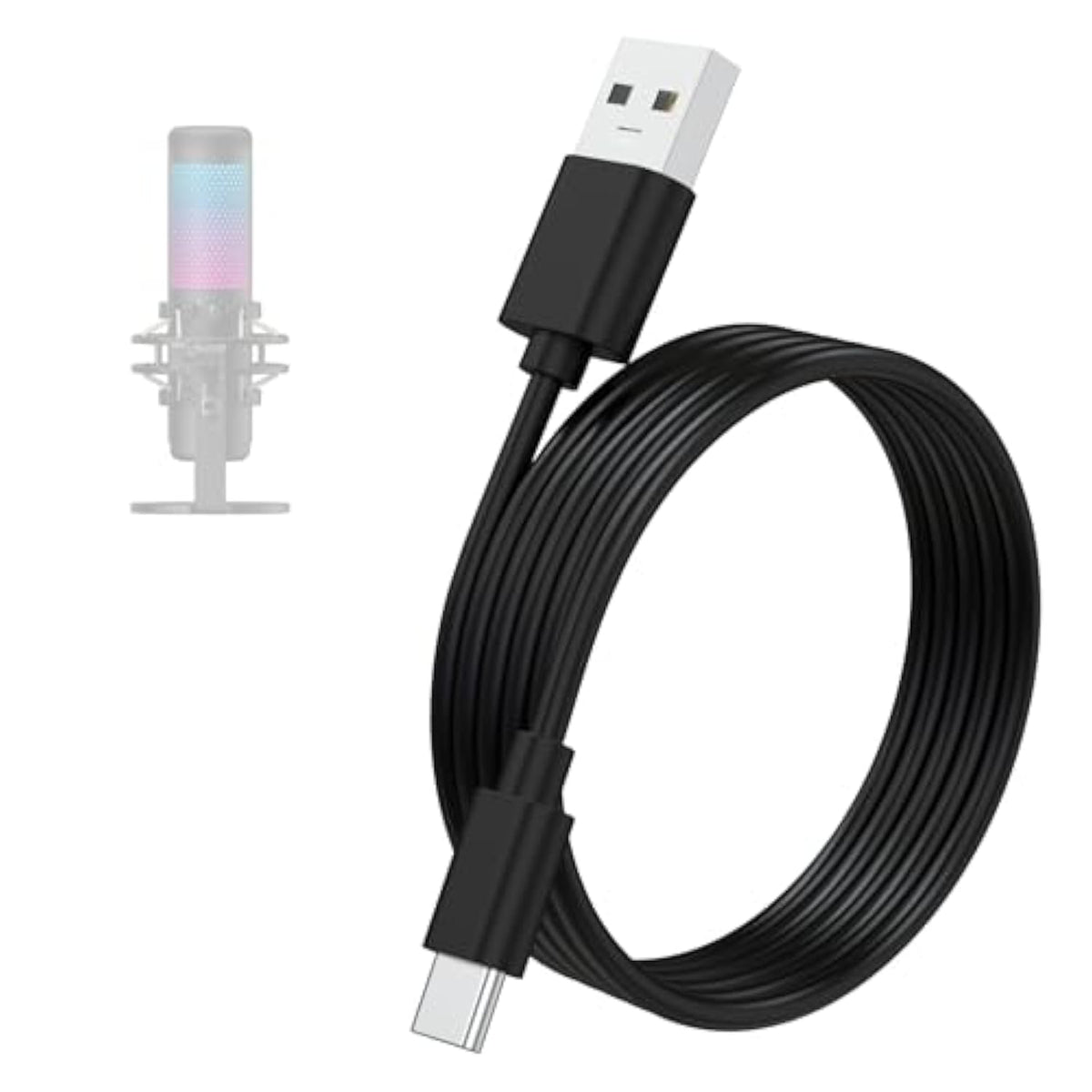 Replacement Usb C Data Charging Cable Cord Compatible With Hyperx Quadcast 2, Solocast, Quadcast S Usb Condenser Microphone, Tonor Tc30, Fifine A6/K688, Elgato Wave 3 Mic, 6.6 Ft/ 2 M