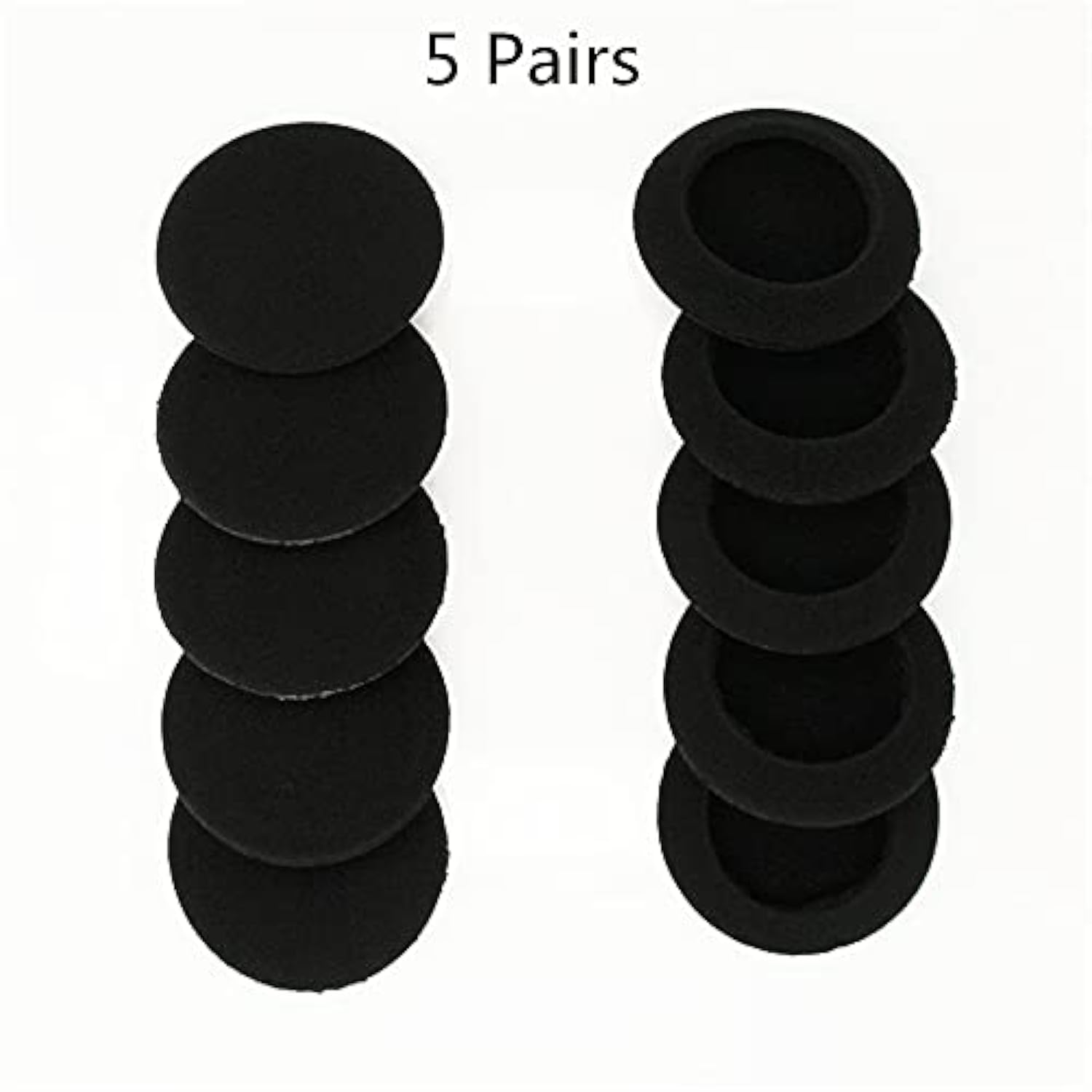 5 Pairs Shb4000Wt Earpads Replacement Foam Ear Pads Pillow Cushion Cover Cups Parts Compatible With Philips Shb4000 Shb 4000Wt Headphones (Black)