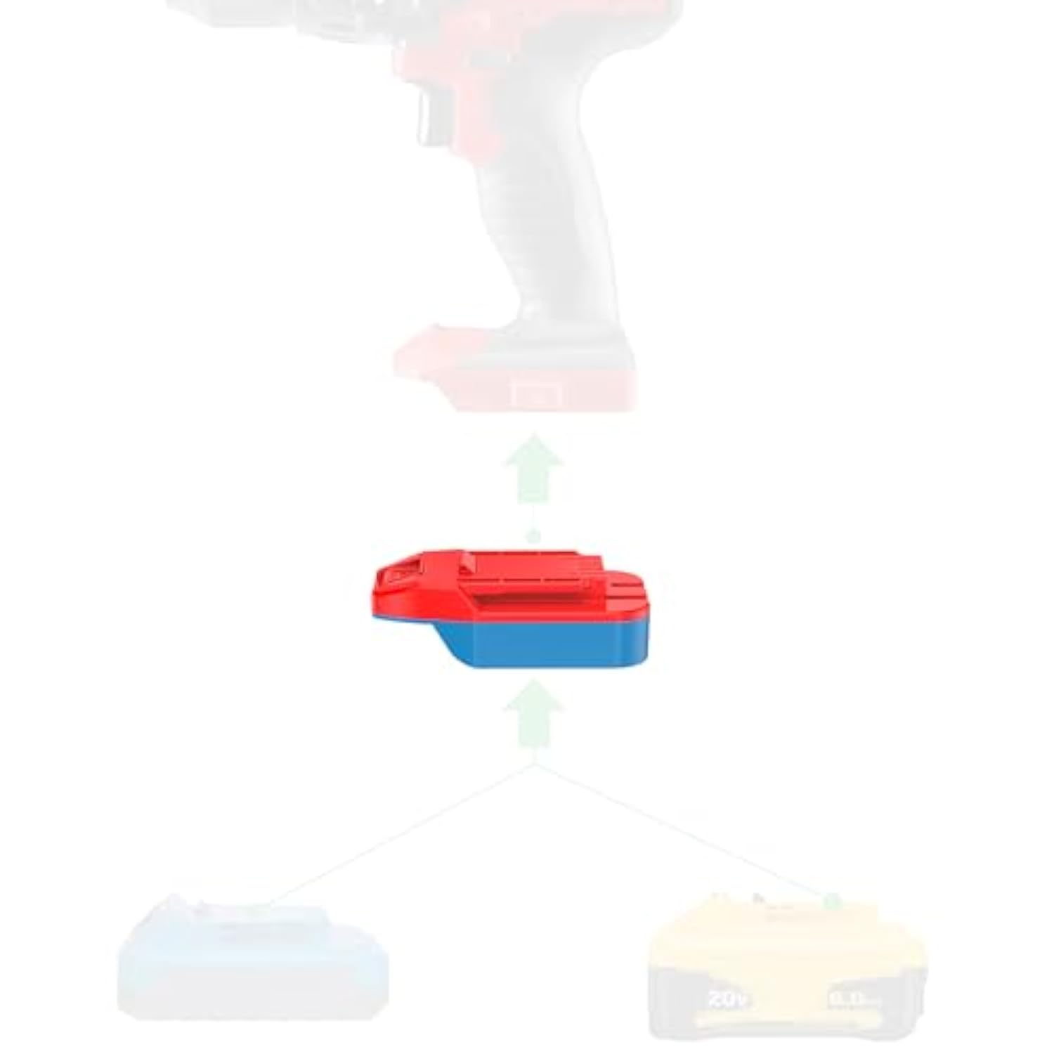 1 Adapter For Bauer 20V Tools - Compatible With Dewalt 20V Max And Hercules 20V Batteries For Power Supply, No Charging Function - Adapter Only,