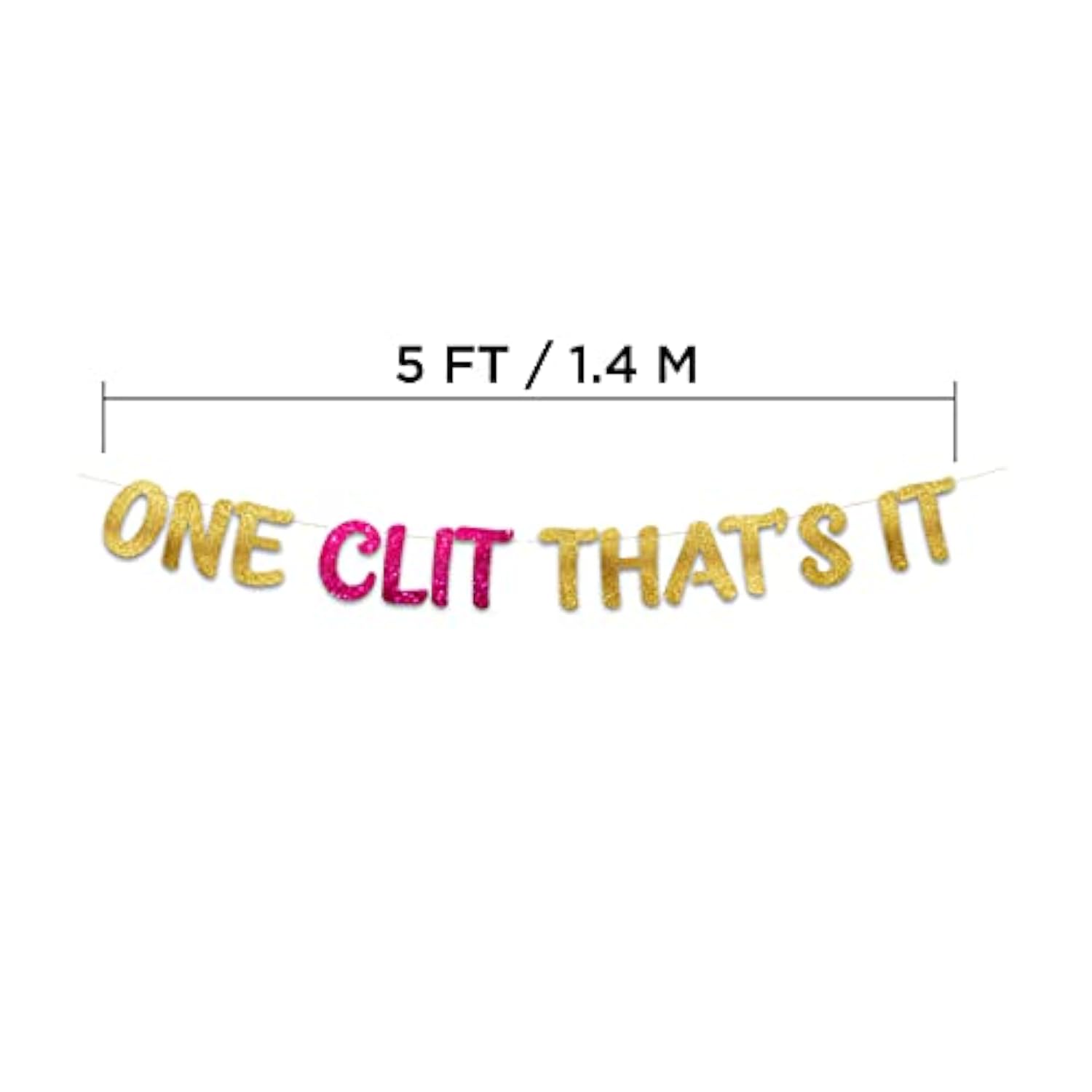 Bachelor Party Glitter Banner Red Black Pink Fabric 5ft