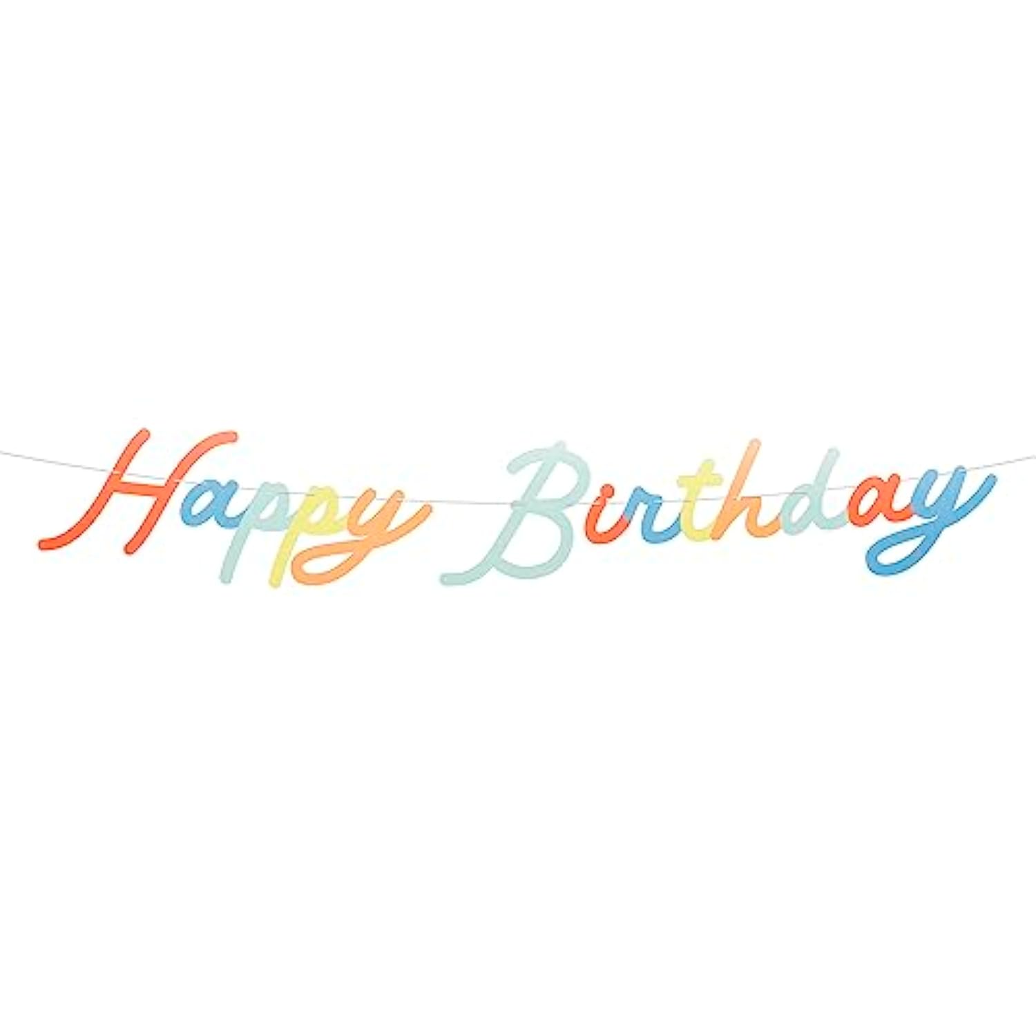 Meri Meri Personalizable Happy Birthday Banner Set (Pack of 1), 9' Birthday Party Garland Including Excess Cord
