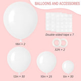 White Latex Balloon Garland Kit: 87pc Arch & Party Decor