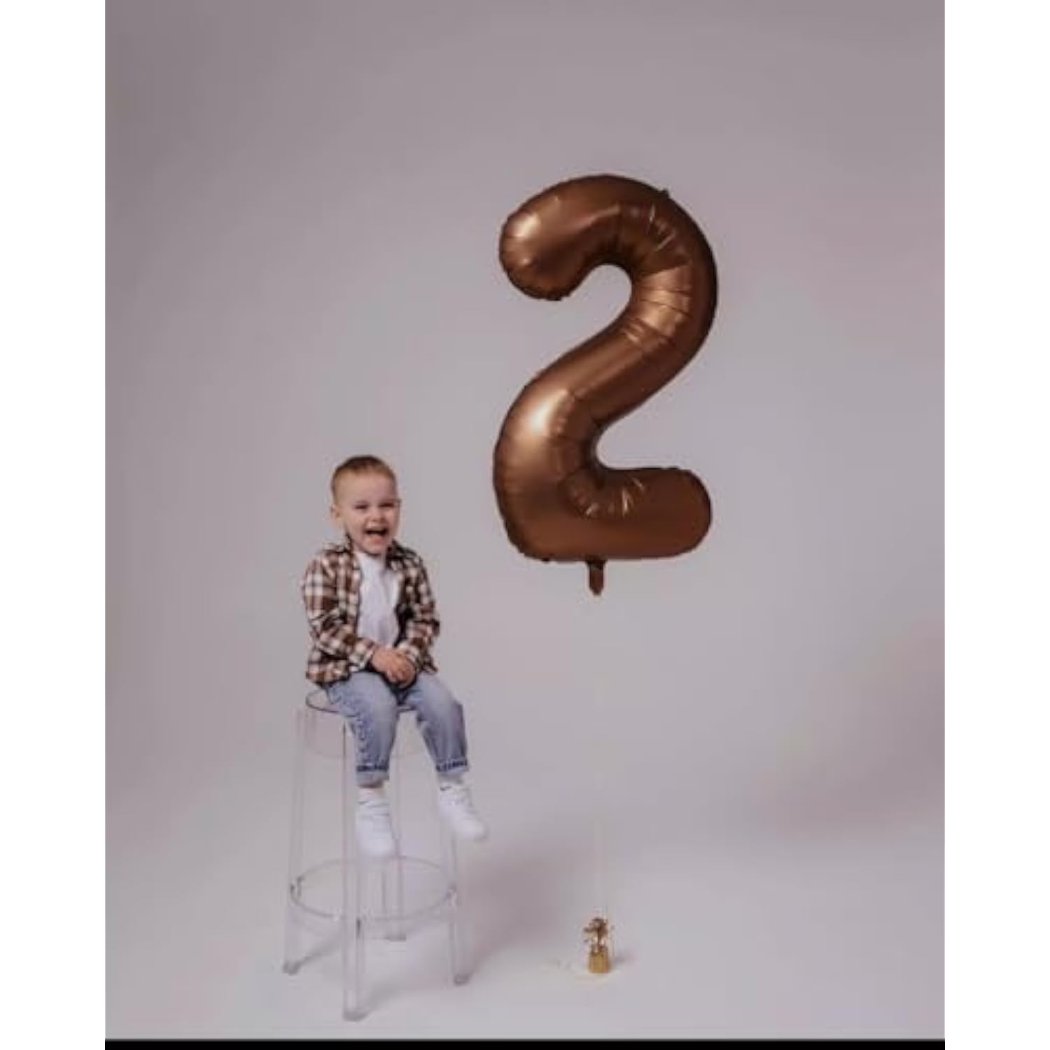 Dark Brown 2 Balloon, Coffee Brown Number Balloons 40 Inch, Chocolate 2Nd Balloon Number Birthday Decorations, Second Two Birthday Party Supplies, Number 2