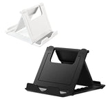 2 Pack Portable Cell Phone Stand Holder For Desk, Foldable Pocket-Sized Mount, Universal Adjustable Desktop Mobile Phone Kickstand Compatible With Iphone Ipads Kindle Android Black & White