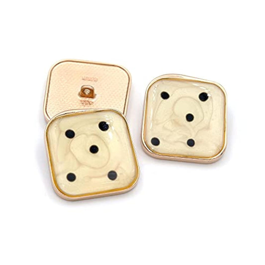 5 Pcs Golden Buttons Metal Buttons For Clothing Sweater Coat Accessory