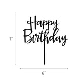 Happy Birthday Cake Topper, Black Acrylic Versatile Cake Topper For Birthday Party Decoration Ideas, Perfect Keepsake For Your Family And Friends
