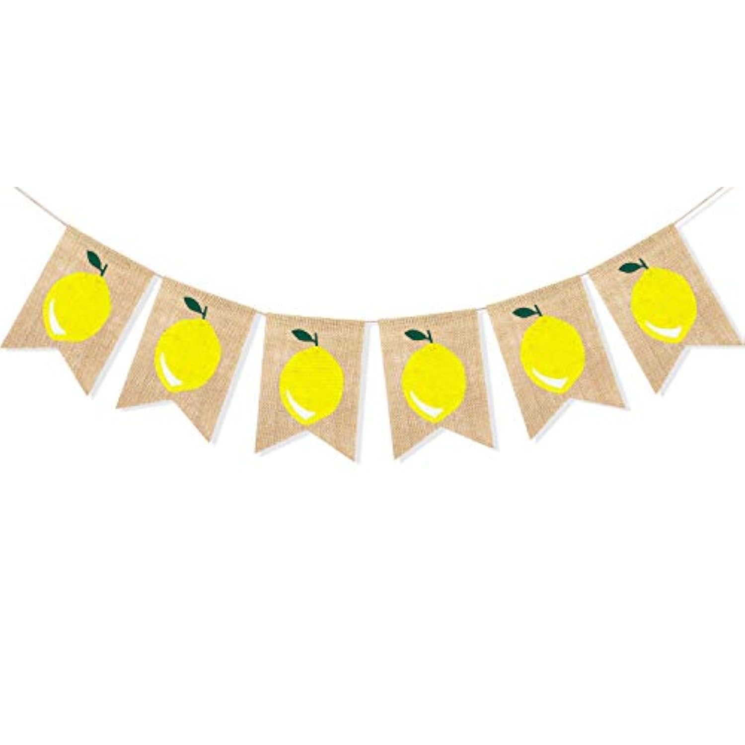 Lemon Banner Burlap Hanging Bunting For Lemon Theme Baby Shower Birthday Party Decorations Garland Flag Home Mantel Decor