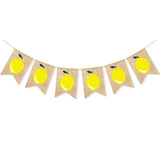 Lemon Banner Burlap Hanging Bunting For Lemon Theme Baby Shower Birthday Party Decorations Garland Flag Home Mantel Decor
