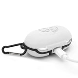 Silicone Cover Case for Samsung Galaxy Buds+ and Buds 2 True Wireless Earbuds with Keychain, White