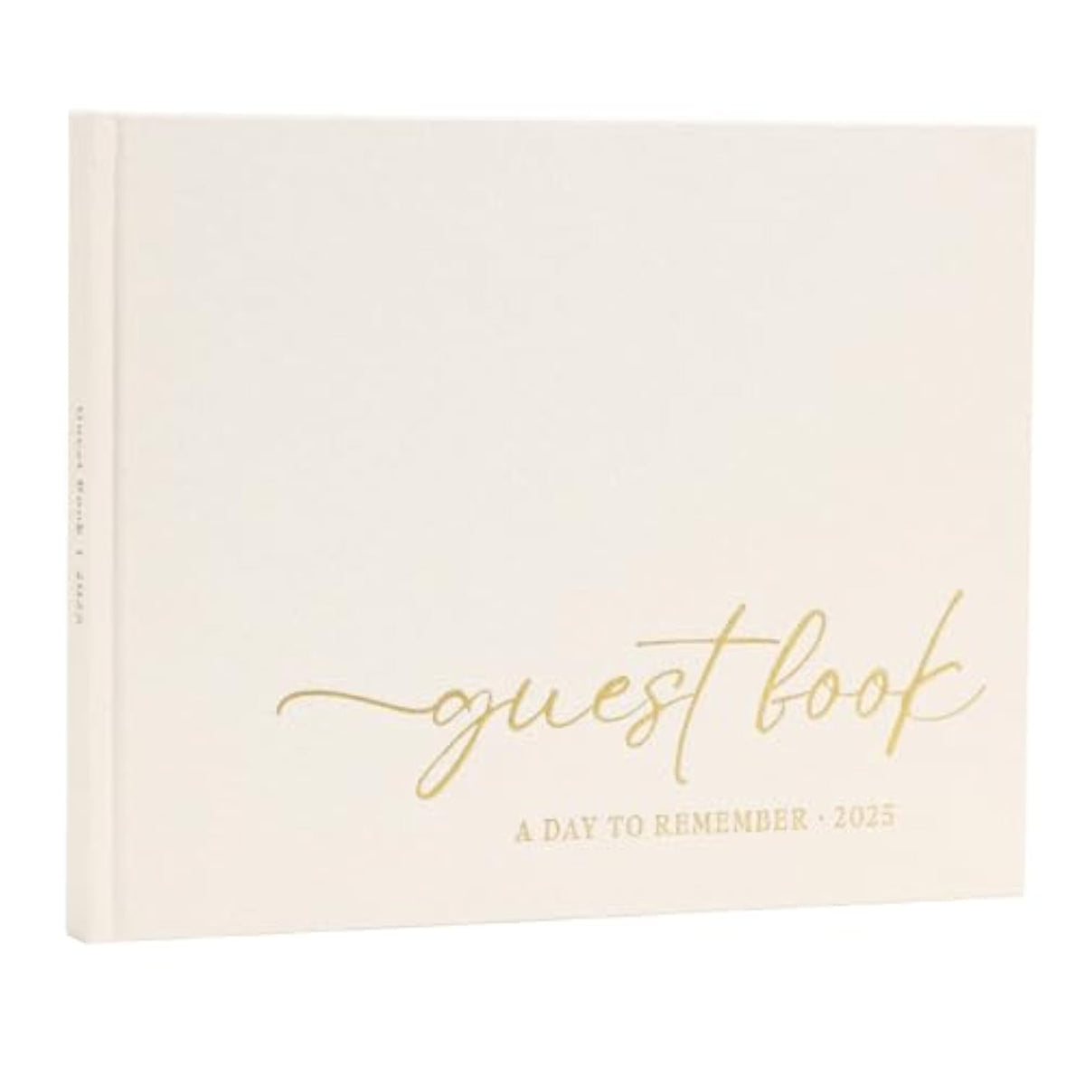 Elegant Guest Book For Wedding Reception, Beautiful Guestbook For Baby Shower And Wedding Decor, 100 Blank Pages For Sign In, Polaroid Pictures And Photos, Linen Cover (2025, Beige)