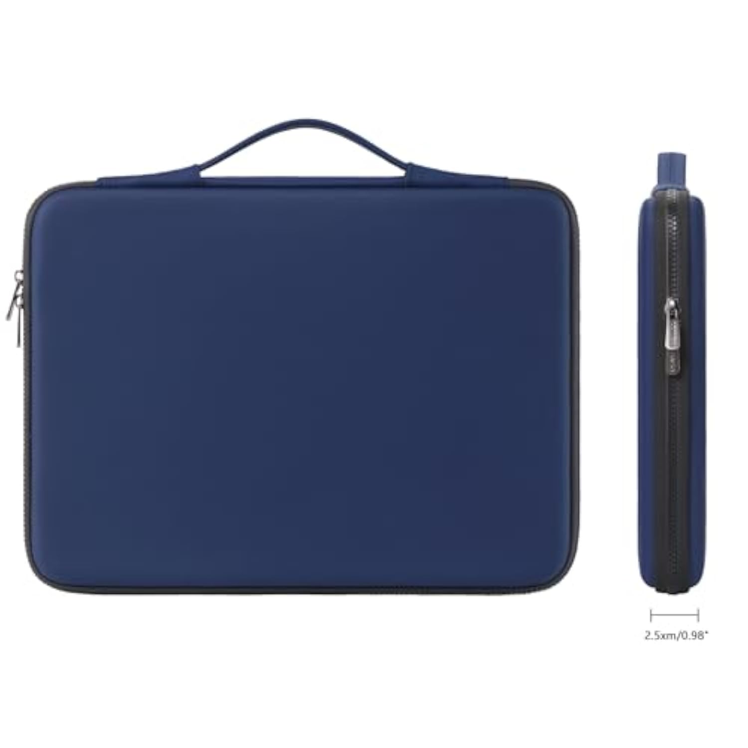 17 Inch Laptop Sleeve With Handle Shockproof Waterproof Eva Protective Case For 17.3" Zbook Fury 17.3 G8/Msi Gs73Vr Stealth Pro/Hp Envy 17/Lg Gram 17"/Rog Strix Gl702Vs, Dark Blue