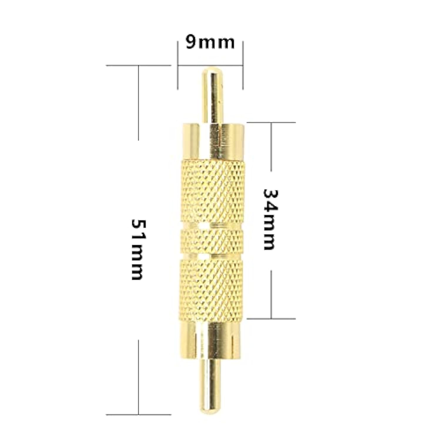 Rca Coupler Adapter,Gold Plated Rca Male To Male Av Audio Video Connecto,For A