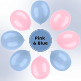 67-Pack Pink & Blue 12" Balloons Gender Reveal Party Decor
