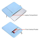 MOSISO Laptop Case 13.3 inch, 13-13.3 inch Laptop Sleeve Compatible with MacBook Air/Pro 13 / Pro 14, HP Dell ASUS Lenovo Notebook, Polyester Vertical Computer Sleeve Bag with Pocket, Air Blue