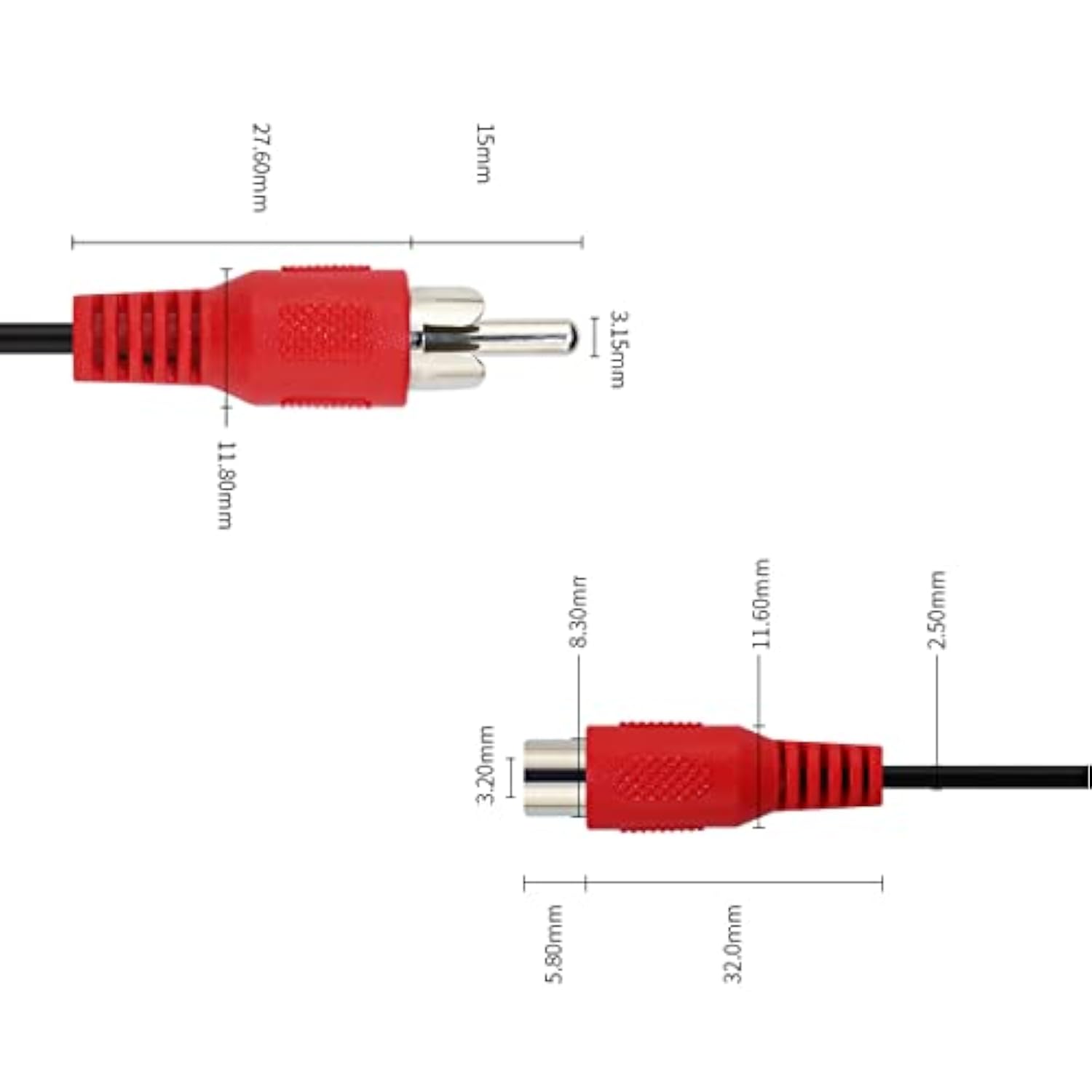 2 Pack 6Ft Rca Female To Speaker Wire, Rca Female Plug Adapter Connector To Ba