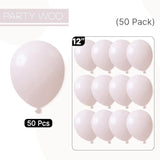Beige Balloons 50 Pcs 12 Inch Cream Ivory Sand White Nude Balloons Wedding Bridal Graduation Baby Shower Gender Reveal Birthday Boho Party Decorations White-F60