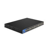 Lgs352Mpc 48 Port Gigabit Network Poe+ Switch @ 740W With 4 X 10G Uplink Sfp+ Slots - Advanced Security, Qos, Static Routing, Vlan, Igmp Features - Metal Housing, Desktop / Wall Mount