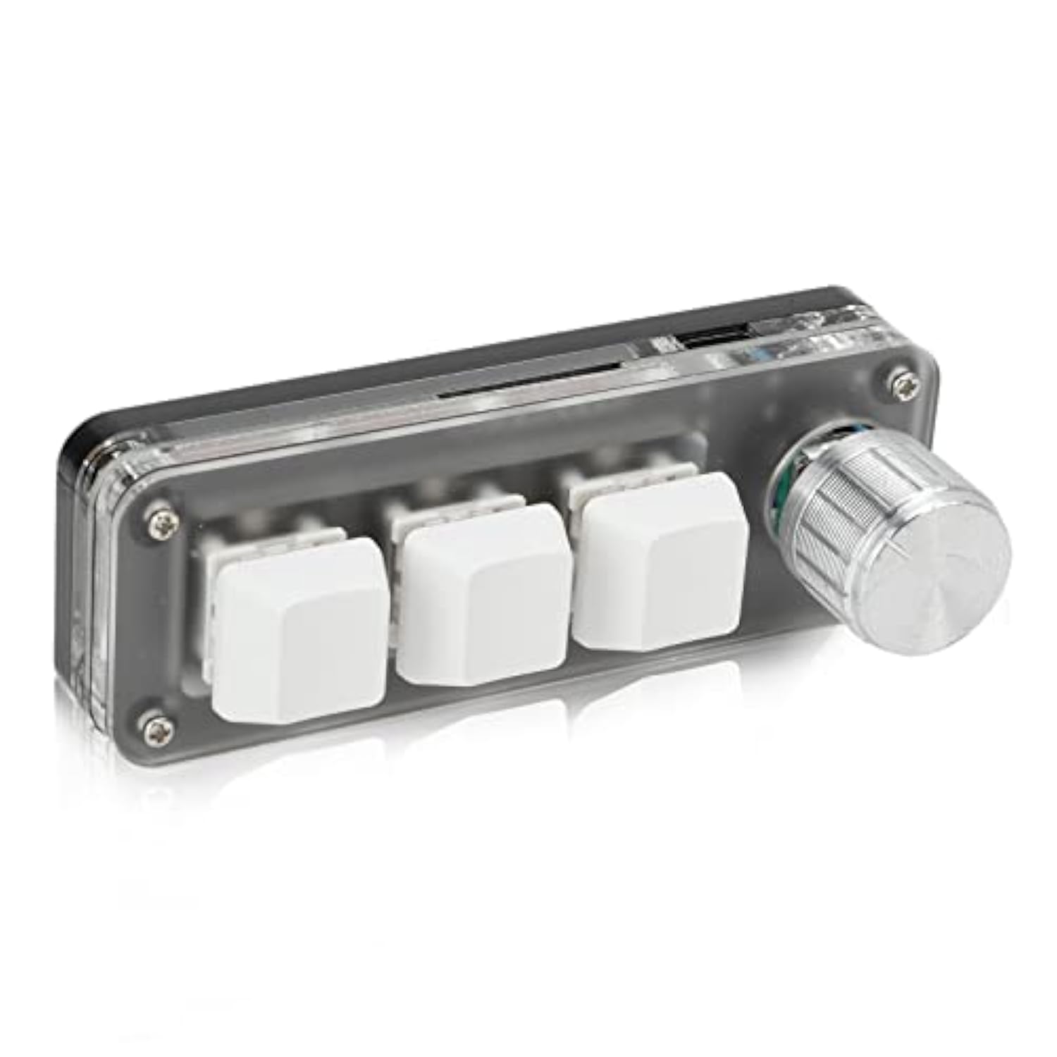 Mini 3 Key Keypad With Knob, One Handed Macro Mechanical Keyboard, 3 Fully Pro