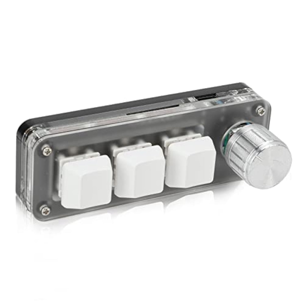 Mini 3 Key Keypad With Knob, One Handed Macro Mechanical Keyboard, 3 Fully Pro
