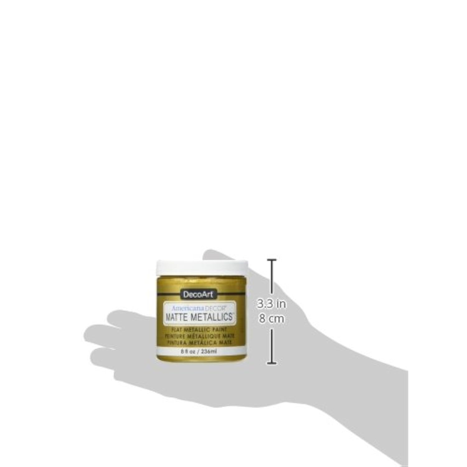DecoArt Deco Art Americana Decor Matte 8OZ GoldCraft Paint, 8 Fl Oz (Pack of 1)