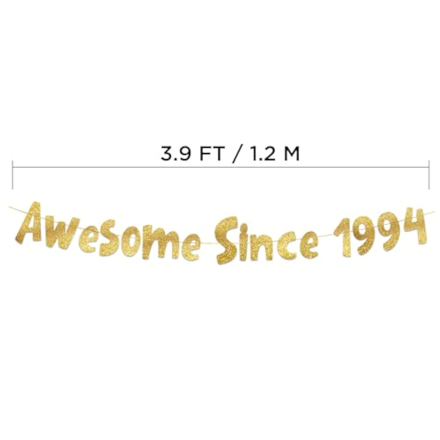Awesome Since 1994 Gold Glitter Banner - 31St Birthday And Anniversary Party Decorations