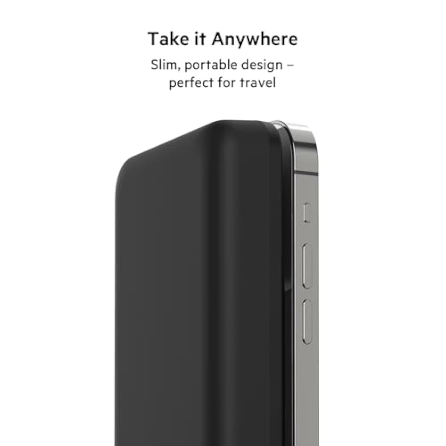 Belkin Portable Charger, Power Bank 10000 mAh - Magnetic USB-C 7.5W Fast Wireless Charger - MagSafe Charger Battery Pack - iPhone Charger - iPhone 17, Air, Pro, Pro Max, Google Pixel 10, etc. - Black