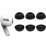 Ear Tips Replacement For Airpods Pro Headphones, [Fit In Case] Silicon Earbud Covers Eartips Ear Gels, Large Size 3 Pairs, Ultra Soft, Perfect For Airpods Pro, Black L