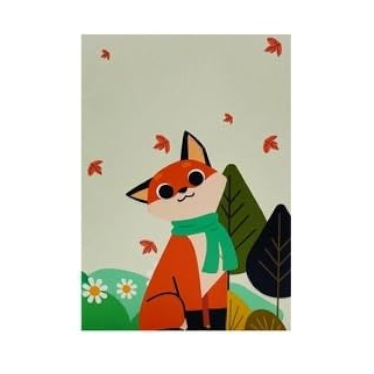 Autumn Fox 3D Pop-Up Greeting Card – Fall Themed Card With Pumpkins & Leaves – Cute Woodland Animal Pop-Up Card For Kids, Adults, Birthdays, Thanksgiving, A41
