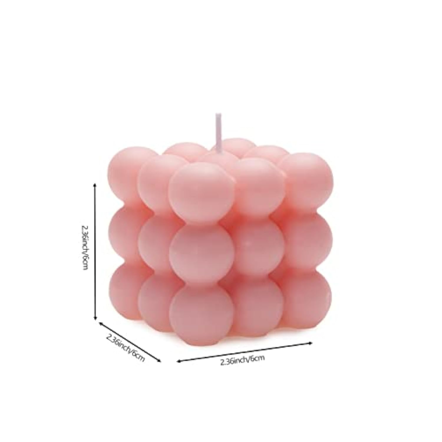 Bubble Candle, 4Pcs Cube Soy Wax Bubble Candles Scented Aesthetic Bubble Candle Set For Home Bedroom Decor Birthday Mothers Day Gifts For Mom (Lemon Pack)