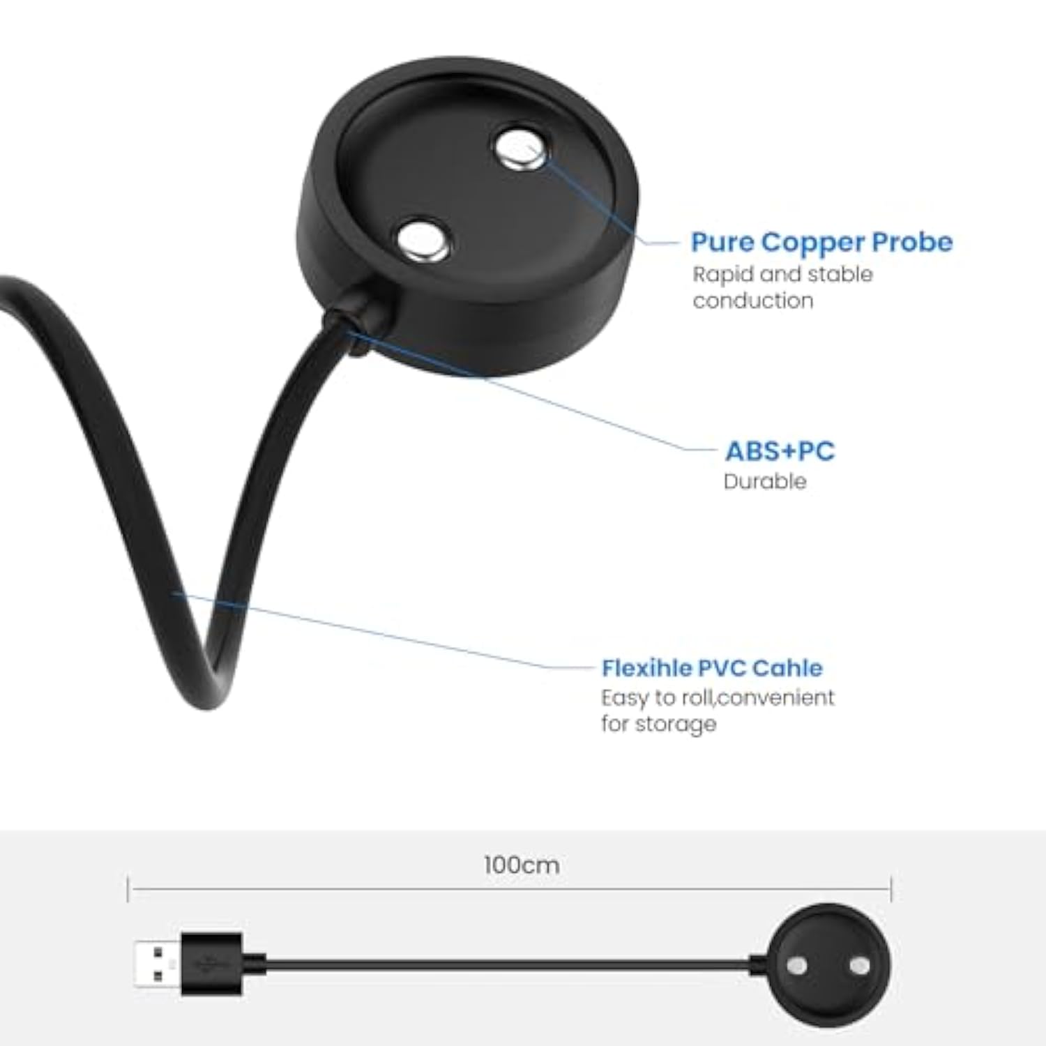 Compatible With Suunto 9 Peak Pro/Vertical/Race/Race S/Ocean Charger, Replacement Charging Dock 3.3Ft Usb Charger Cable For Suunto 9 Peak Pro/Vertical/Race/Race S/Ocean Sports Watch