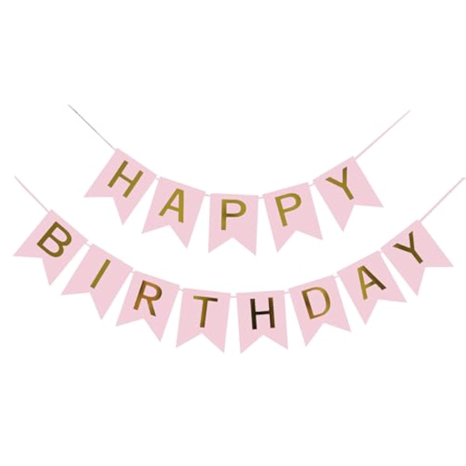 Happy Birthday Banner Pink Birthday Signs Party Garland Decorations Soft Pink