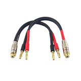 Rca Female To 2 Pair Banana (4Mm Banana) Plugs Adapter, 12Awg Speaker Audio Ca