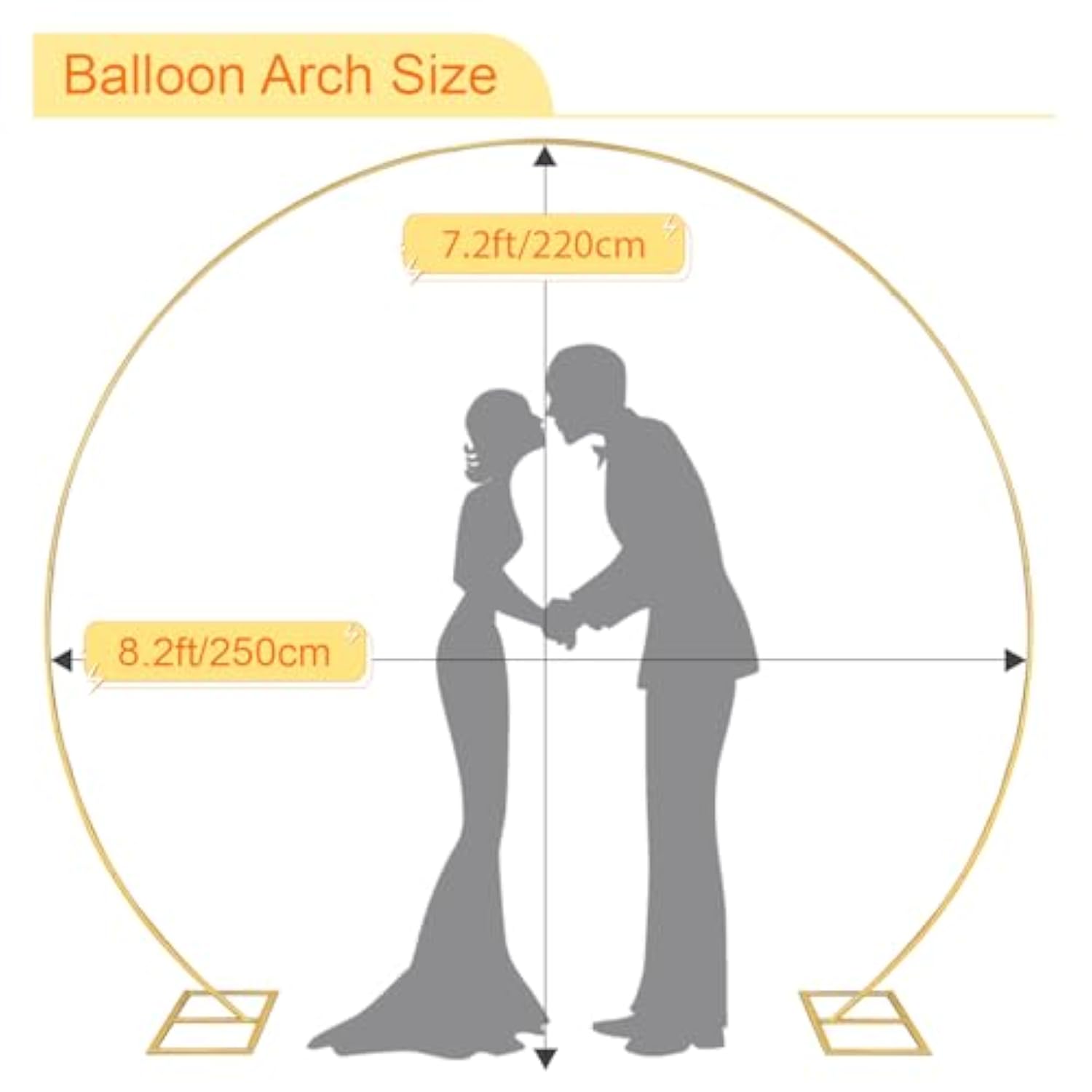 Round Backdrop Stand, Arch Backdrop Stand Metal Balloon Arch Stand Wedding Arch Photo Background: For Wedding Baby Shower Birthday Party Supplies Decorations