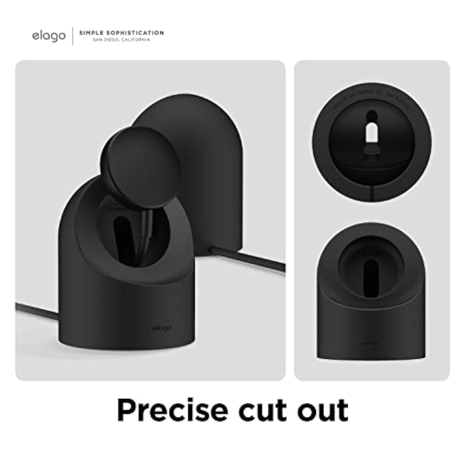 elago GW2 Compatible with Samsung Watch Charger for Galaxy Watch 4/4 Classic / 3 / Active(40~46mm)-[Black] [Charging Cable Not Included]