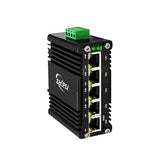 Industrial 5-Port Managed Gigabit Poe Switch, Support Dc12V-48V To Dc48V Poe, Rugged Metal Housing, 4×Poe Ports (802.3Af/At) 30W Each, 120W Total, Din-Rail Mount, Support Qos & Vlan, For Rv/Cctv.