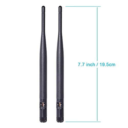 Dual Band Wifi 2.4Ghz 5Ghz 5.8Ghz 6Dbi Sma Male Antenna (2-Pack) For Wireless Vedio Security Ip Camera Recorder Surveillance Recorder Truck Trailer Rear View Backup Camera Reversing Monitor