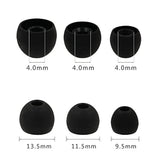 Ear Tips For In-Ear Headphones, S/M/L Sizes 12 Pairs Soft Silicone Earbuds Tips Eartips With 3.8Mm Connector Hole, Fit Most In-Ear Earbuds(Inner Hole 3.8Mm -4.8Mm) 12 Pairs, Black, S/M/L