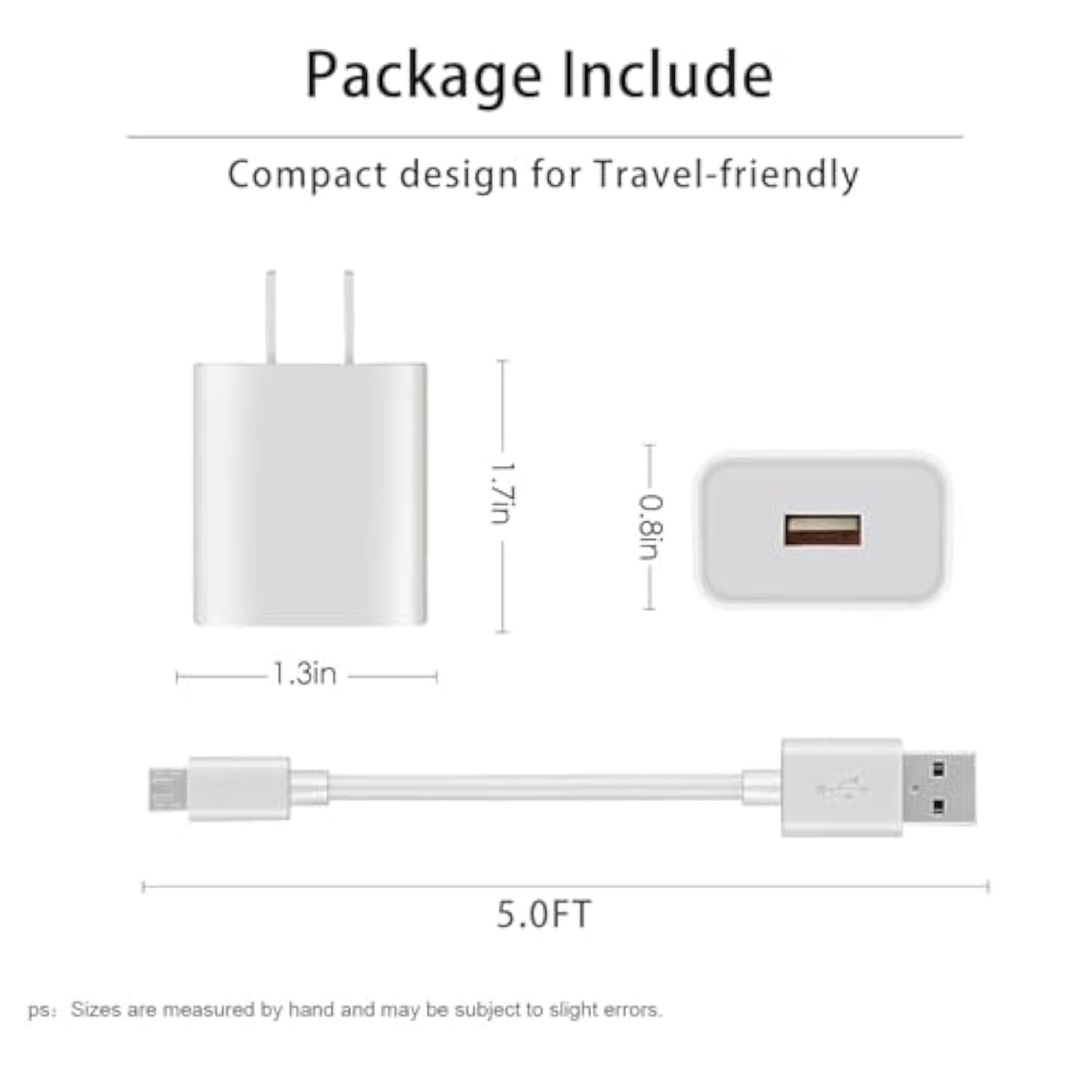Replacement 10Ft Adapter Charging Power Cord Fit For Arlo Pro/Pro2, Arlo Q, Arlo Go Indoor Camera, Wyze Cam Pan V3 V2, Yi Home Camera Oculus Go, Kasa Cam Usb A Wall Charger Power Supply Adapter Cord
