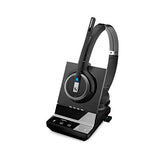 Sennheiser SDW 5066 (507024) - Double-Sided (Binaural) Wireless Dect Headset for Desk Phone Softphone/PC & Mobile Phone Connection Dual Microphone
