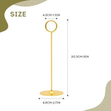 16-Piece Gold Table Card Holders, 8 Inch Steel Stands for Weddings & Events